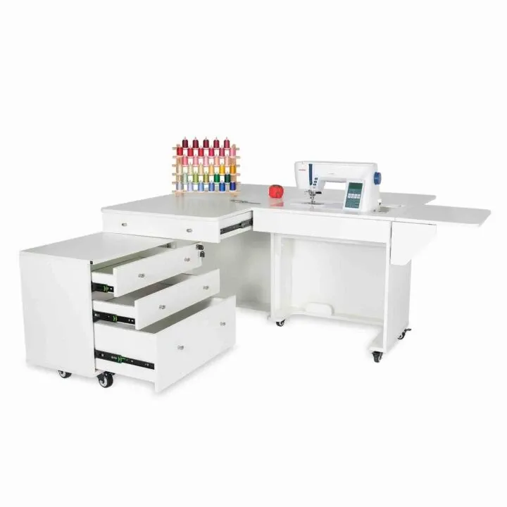 Arrow Kangaroo Sewing Cabinet - Available for order, Finish: Ash White