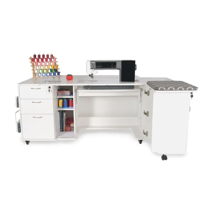 Arrow Sydney XL Sewing Cabinet - Available for order, Finish: Ash White Electric