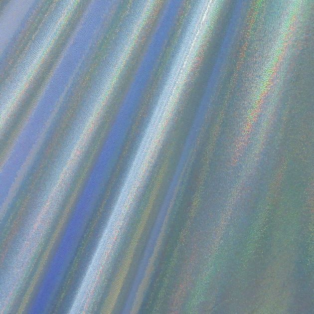 Mirror Dot Foil Hologram Spandex Periwinkle Gold 60"
