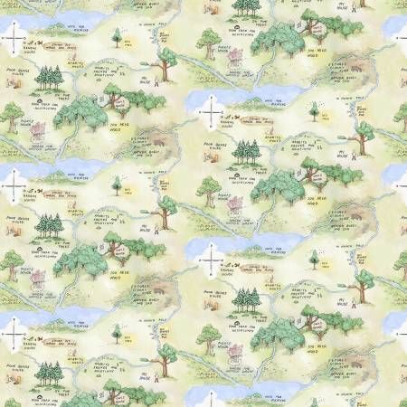 Classic Winnie the Pooh Lt. Green Map Studio E
