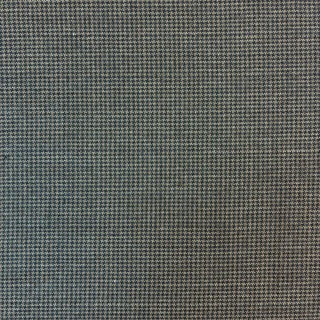 Gray Blue Houndstooth Wool/Rayon Blend Lightweight Suiting