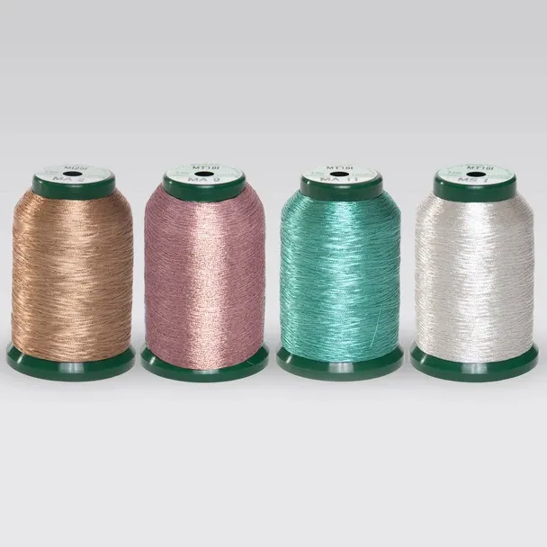 4 pc KINGSTAR Metallic Thread Quartet - Lace Jewelry Colors -