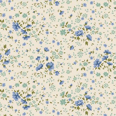 Tilda Ellie Blue/Teal Wideback 108" Quilting Cotton