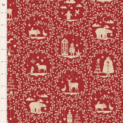 PRESALE ONLY Tilda Merry Little Christmas Paperscenes Burgundy