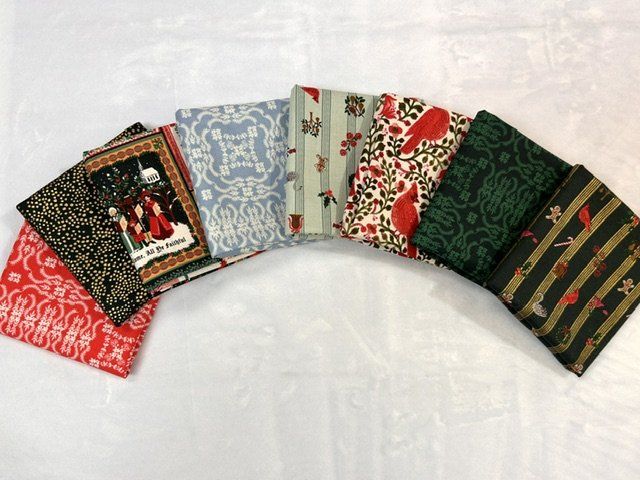 8 pc Holiday Classics Rifle Paper Co. FQ Bundle 1