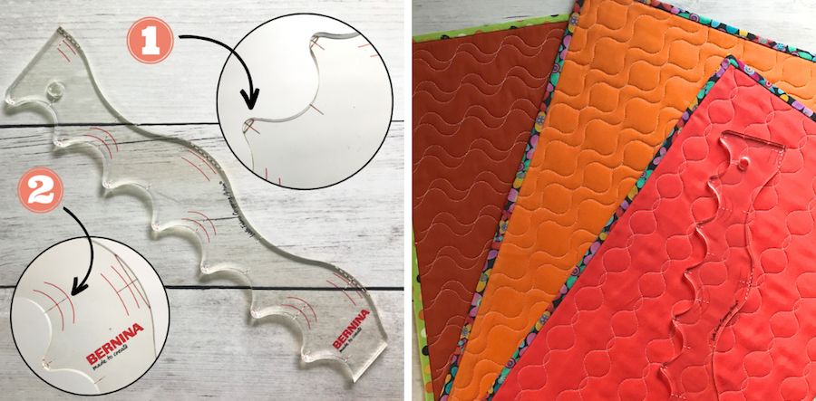 Bernina Waves and Squiggles Ruler for Rulerwork
