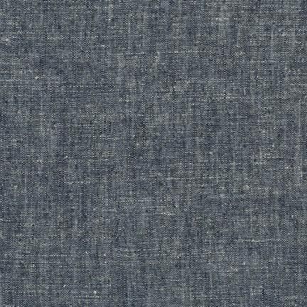 EOB .375 yd RK 100% Linen Chambray Indigo Dress weight fabric by Robert Kaufman 58" Wide