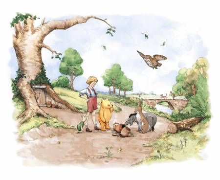 Panel: Winnie The Pooh Green 36" Studio E