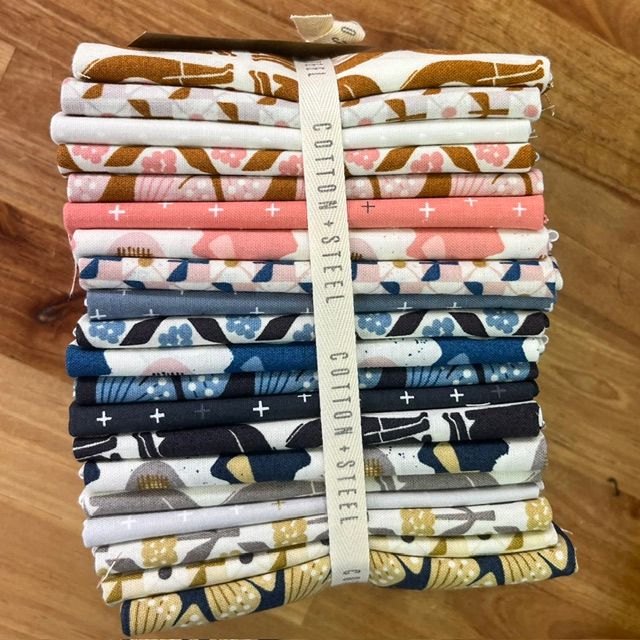 20 pc Fox &amp; Flutter Fat Quarter Bundle Cotton &amp; Steel