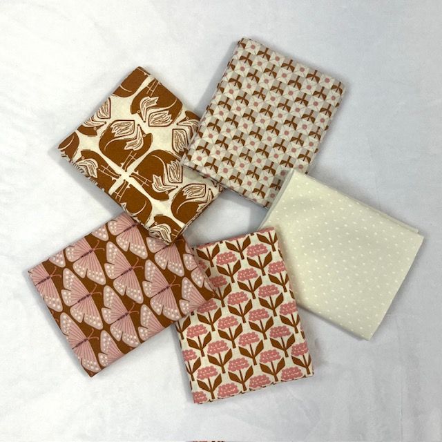 5 pc Fox &amp; Flutter Fat Quarter Bundle #1 Cotton+Steel