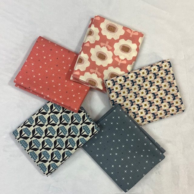 5 pc Fox &amp; Flutter Fat Quarter Bundle #2 Cotton+Steel