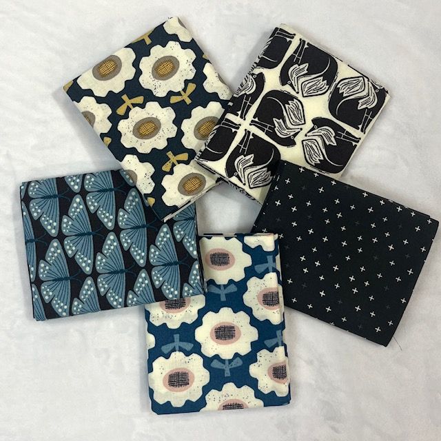 5 pc Fox &amp; Flutter Fat Quarter Bundle #3 Cotton+Steel