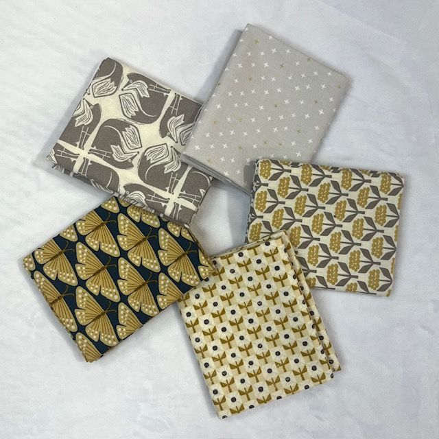 5 pc Fox &amp; Flutter Fat Quarter Bundle #4 Cotton+Steel