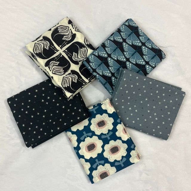 5 pc Fox &amp; Flutter Fat Quarter Bundle #6 Cotton+Steel