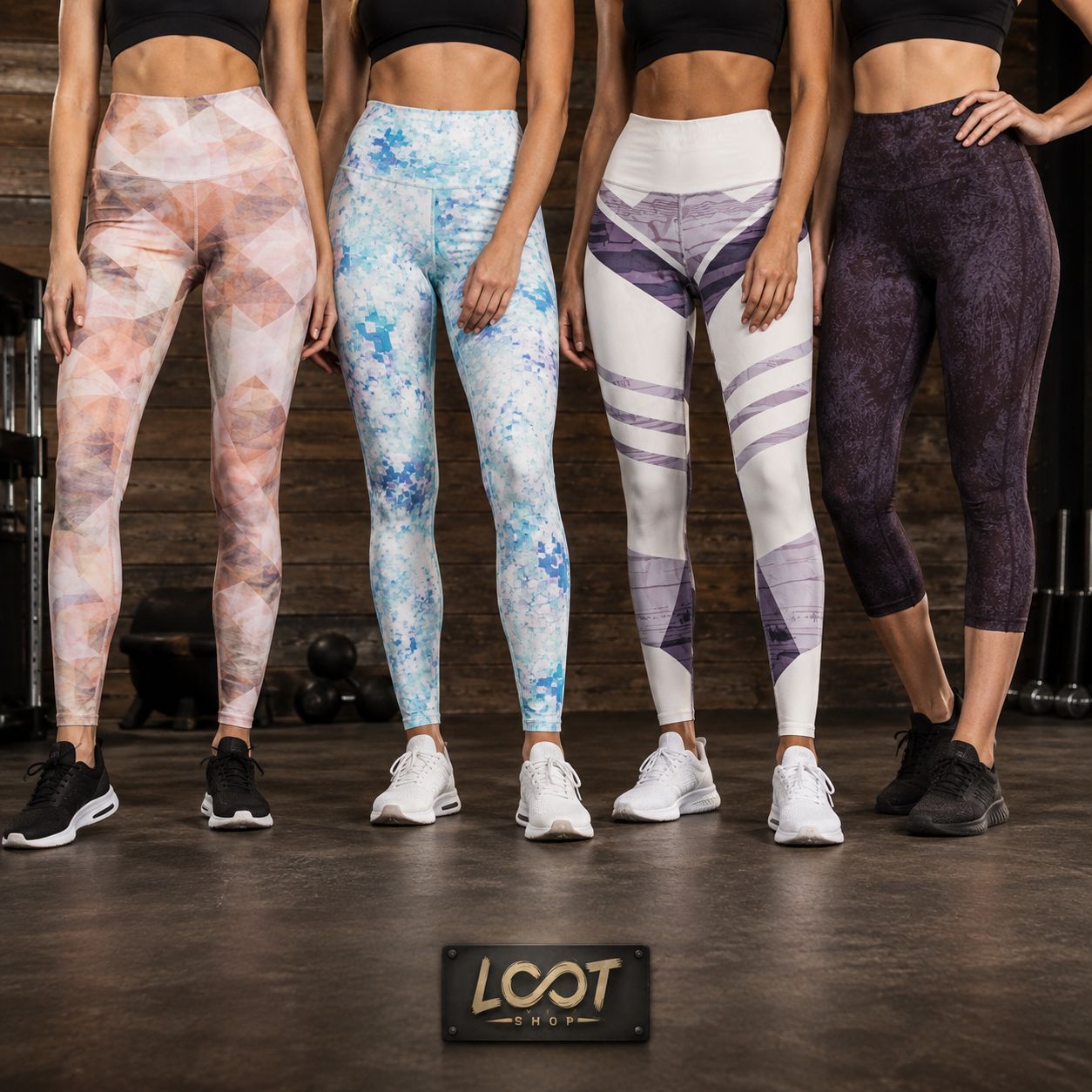 Quatuor énergie | Lot de 4 leggings sport | Femme | Small