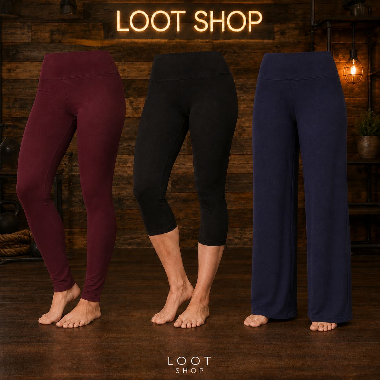 Essentiels en mouvement | Lot de 3 pantalons sport | Femme | Small