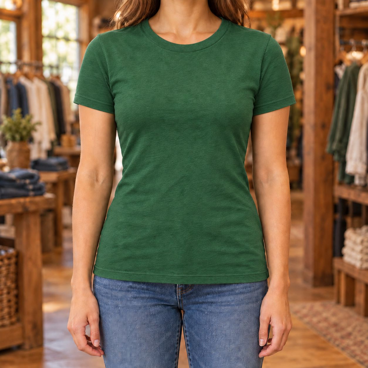 T-shirt vert forêt tout-aller | Femme | Small