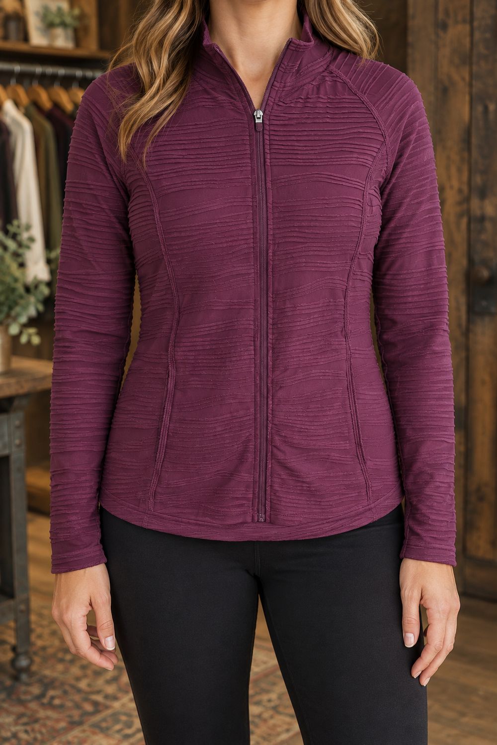 Veste de survêtement sport mauve zippée | Femme | Small