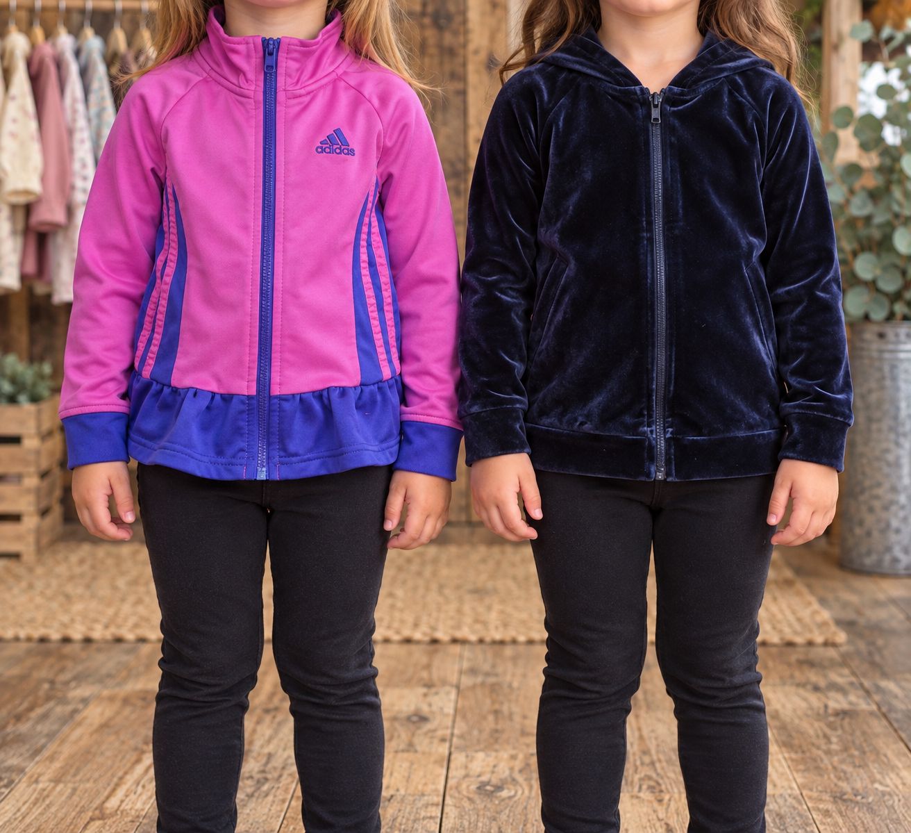 Lot de 2 vestes mauve et apparence velour | Fille | 3T