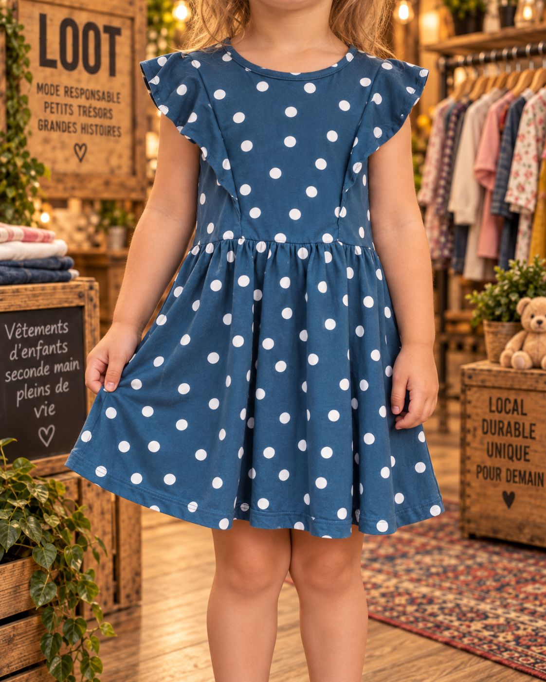 Robe à pois | Fille | 3 ans
