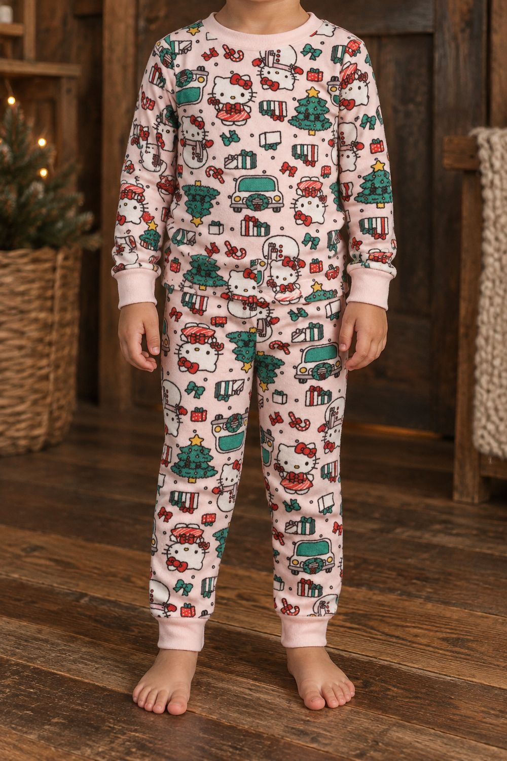 Pyjama kitty de noël | Unisexe | 3 ans