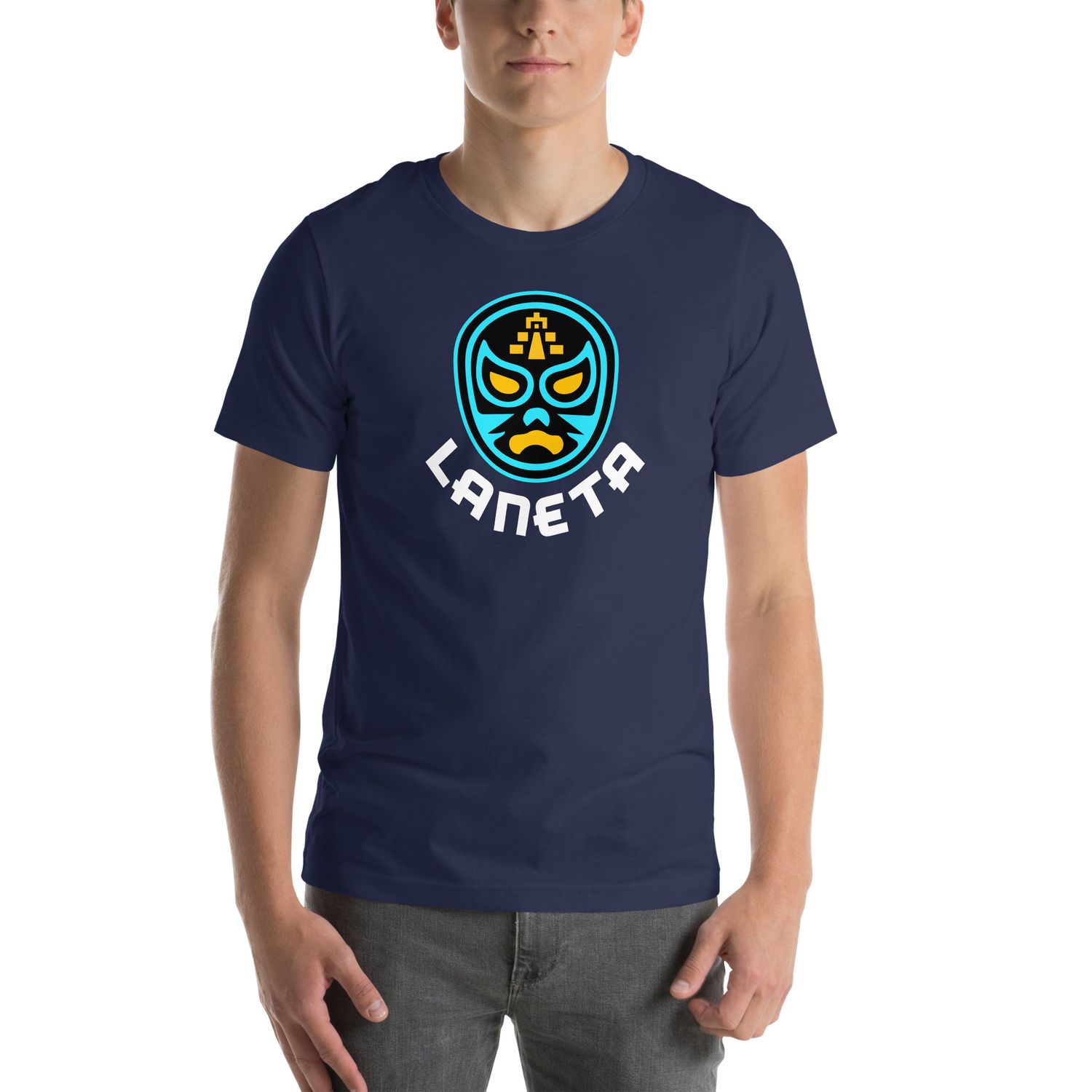 Unisex t-shirt design. "Lucha Libre Mask, LANETA"