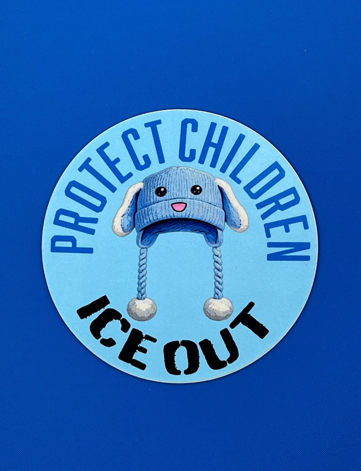 Protect Children, ICE OUT. Set of 4, 3 inch water resistant water bottle, laptop vinyl stickers