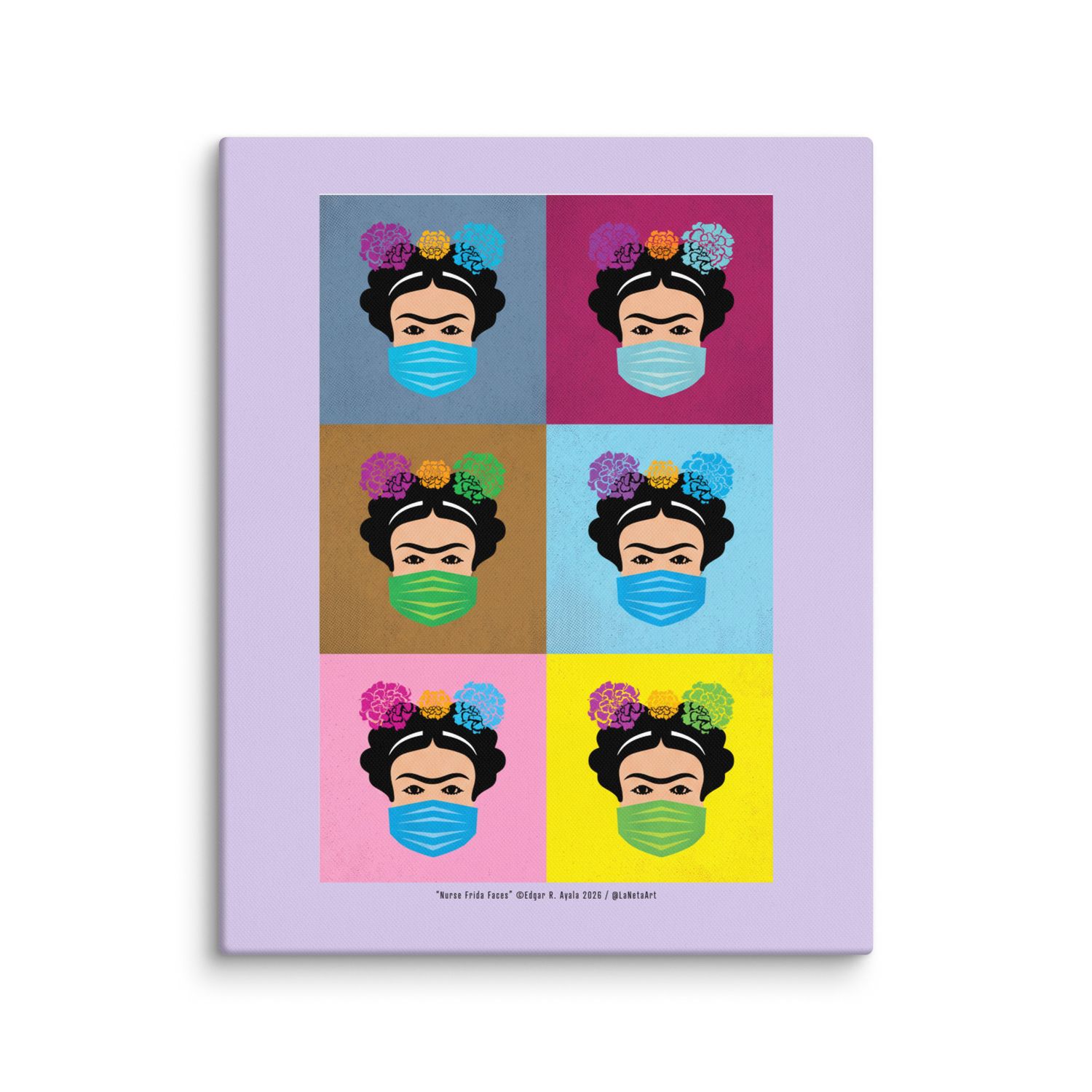 Premium Canvas Print. "Nurse Frida Faces"