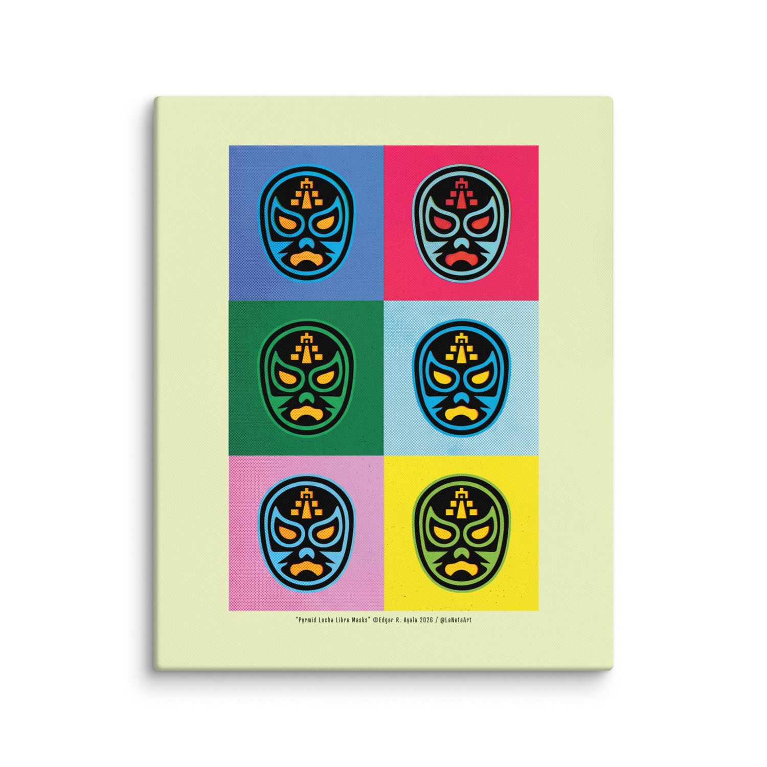 Premium Canvas Print. "Lucha Libre Masks"