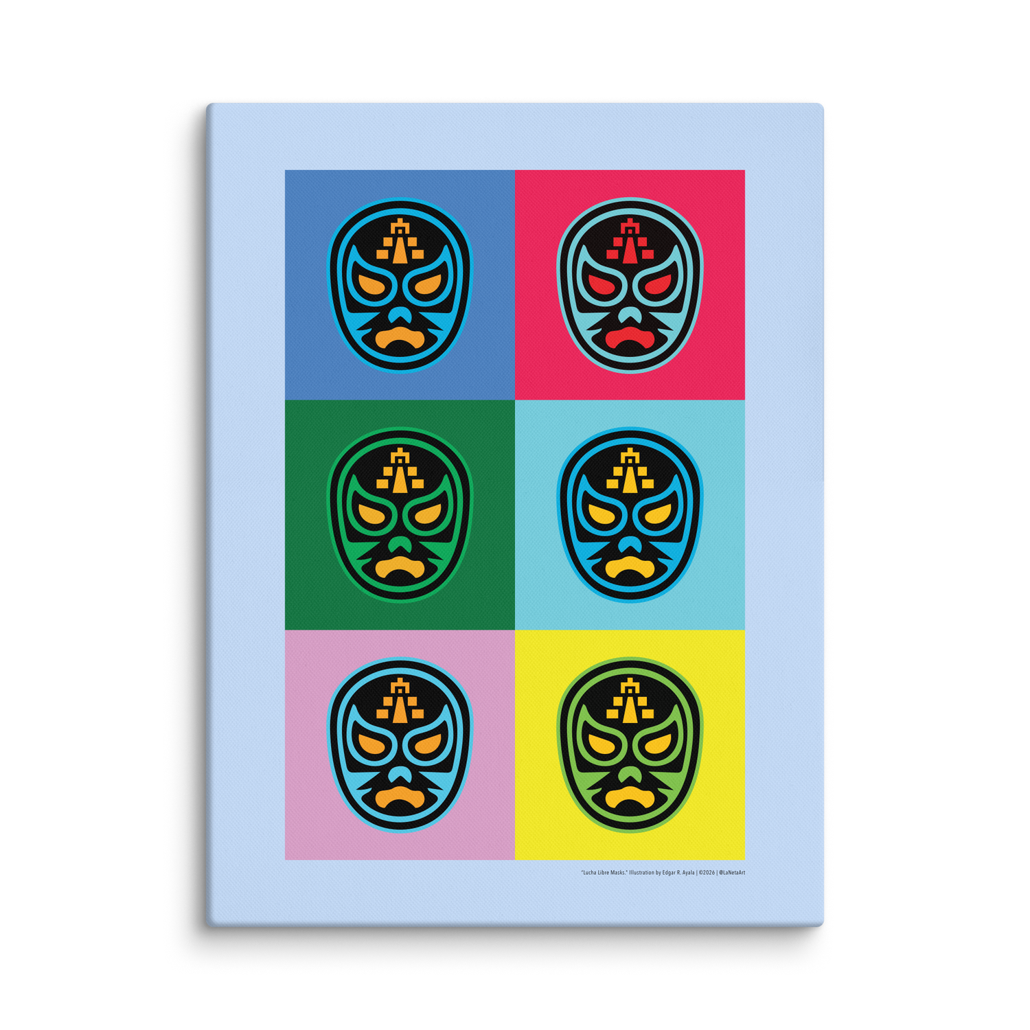 Premium Canvas Print. "Lucha Libre Masks"