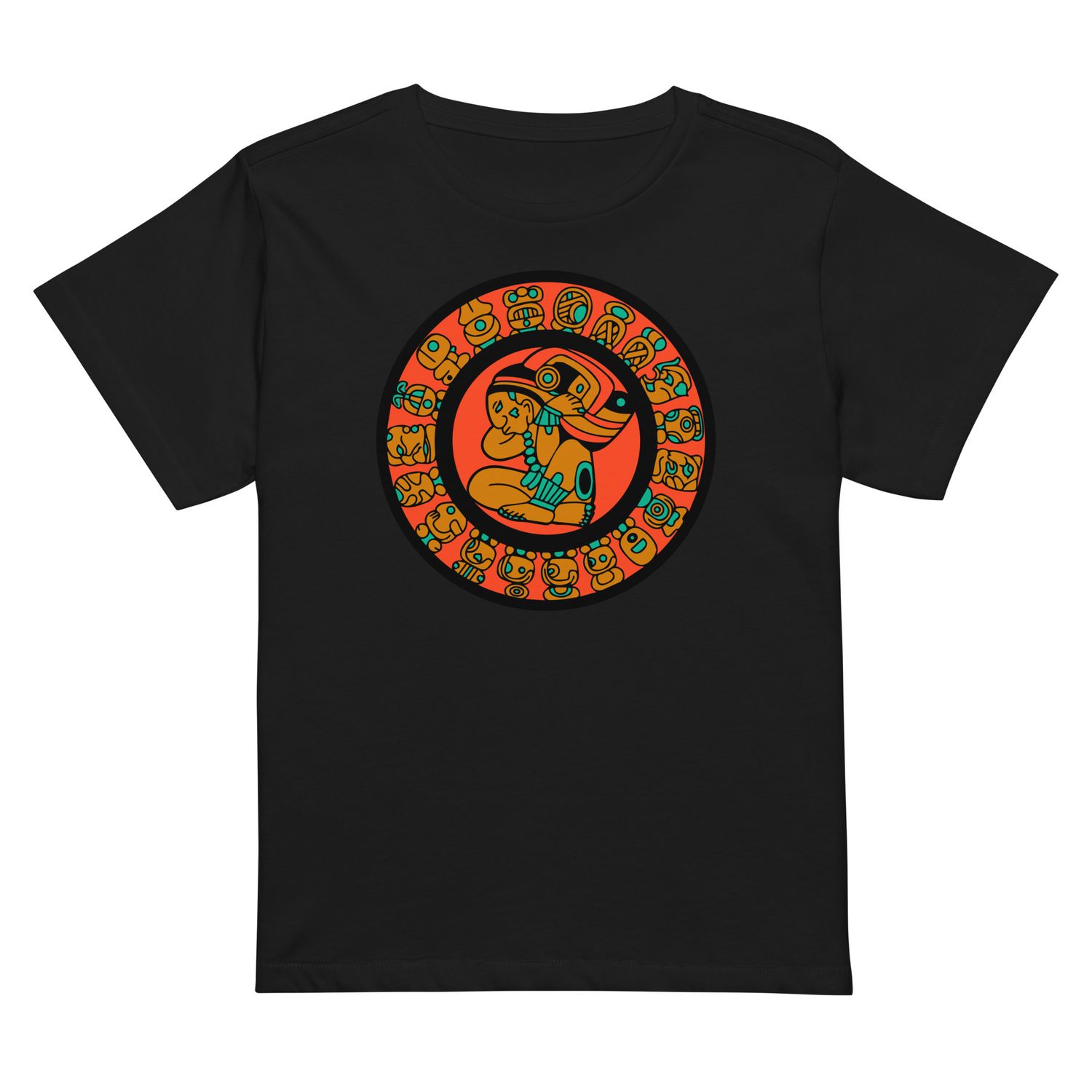 Mayan Calendar, women’s high-waisted t-shirt