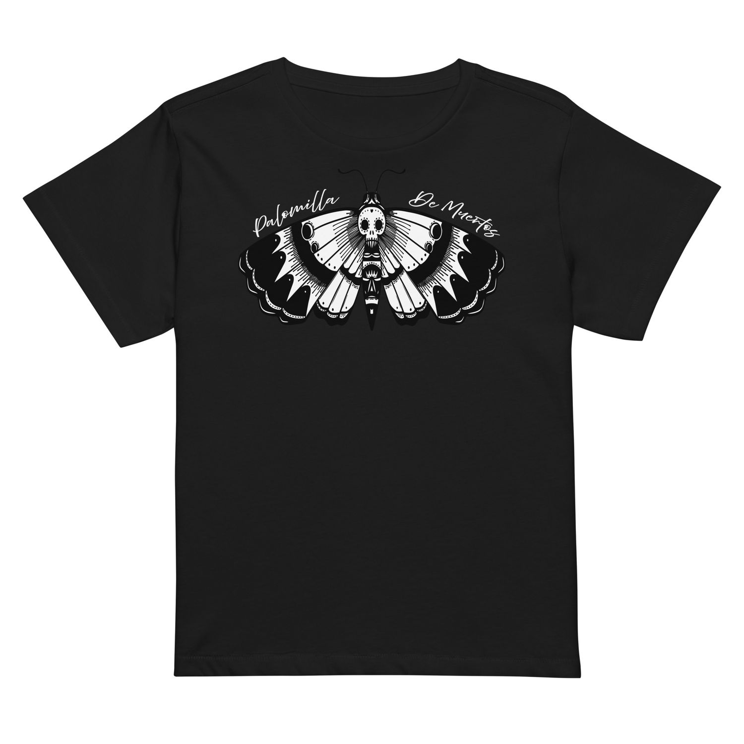 Palomilla de Muertos, women’s high-waisted t-shirt