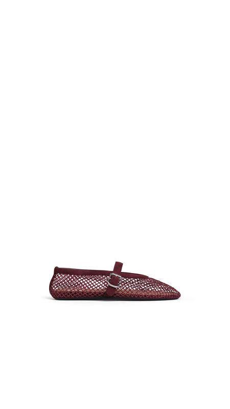 BALLET FLATS IN STRASS FISHNET