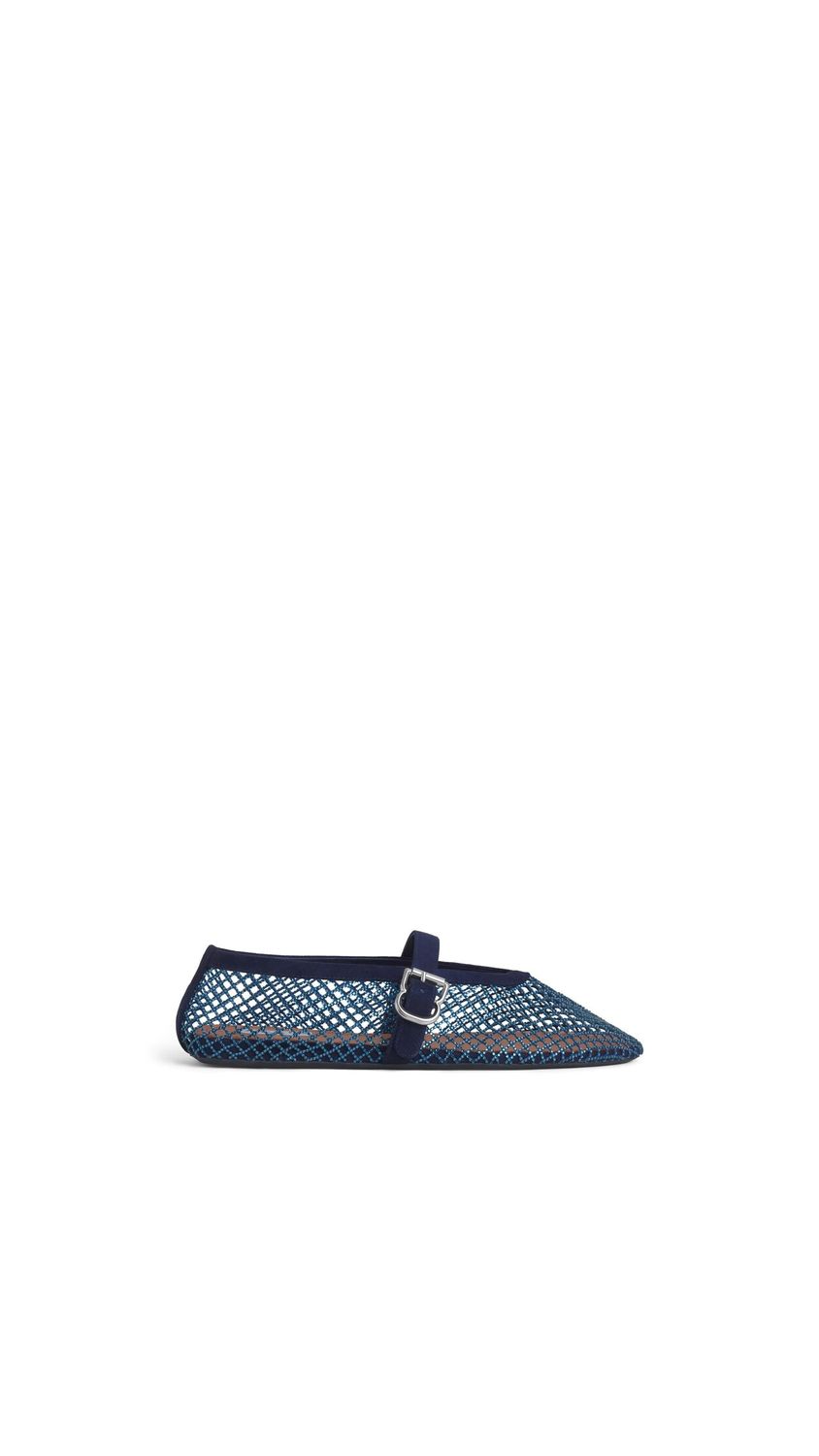 BALLET FLATS IN STRASS FISHNET