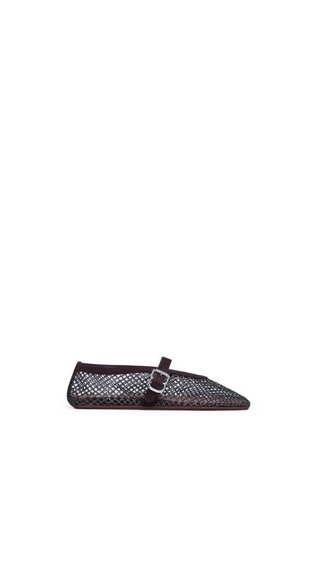 BALLET FLATS IN STRASS FISHNET