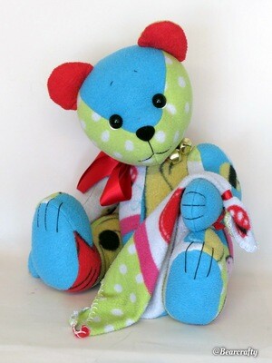 Keepsake Teddy 16-inch handmade from your special clothing