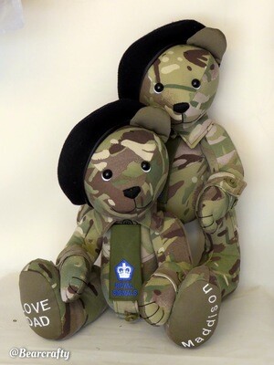 Memory keepsake bear made from your Uniform and or sport tops