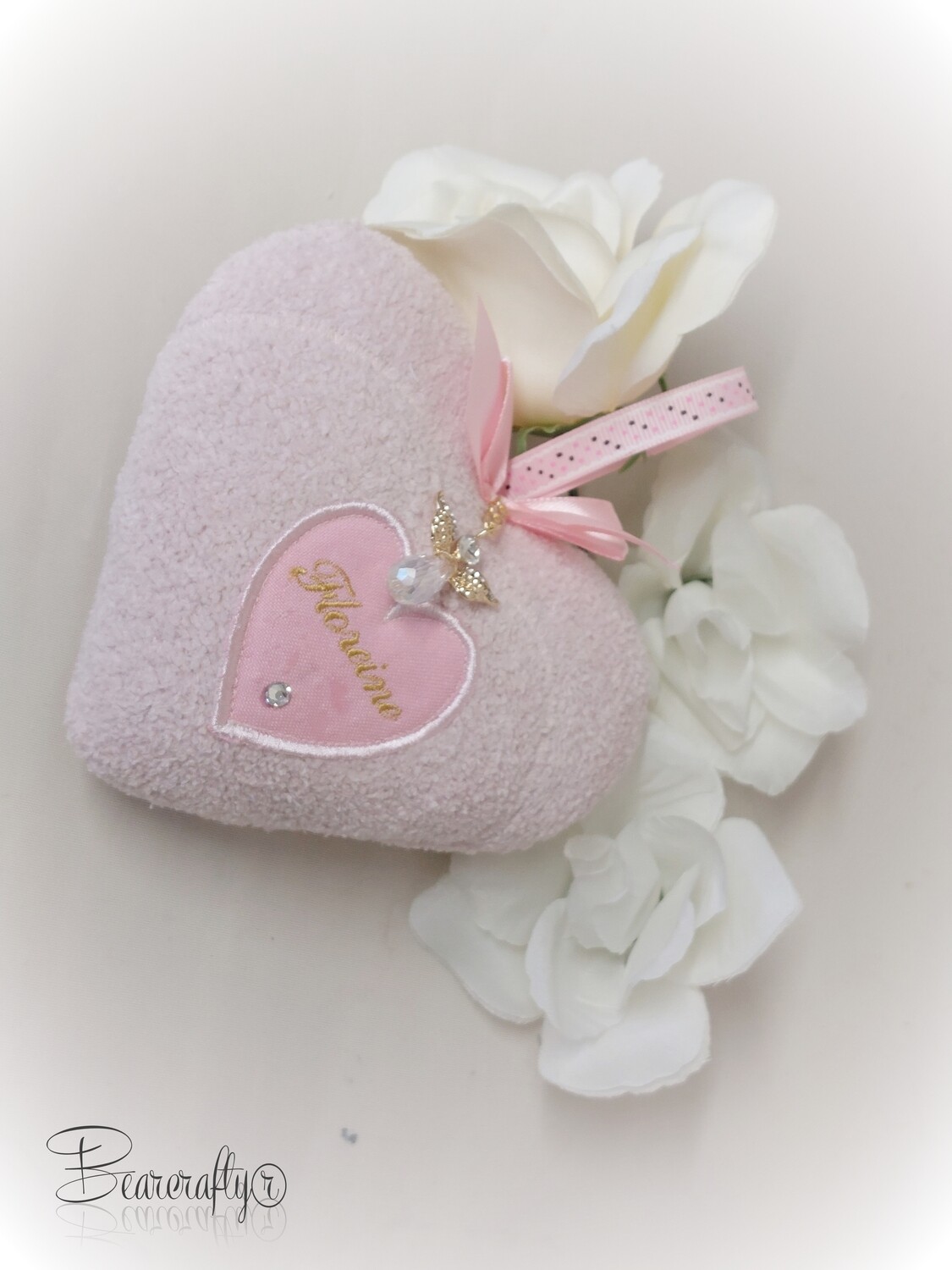 Memory heart ornament with added charm or Bow 