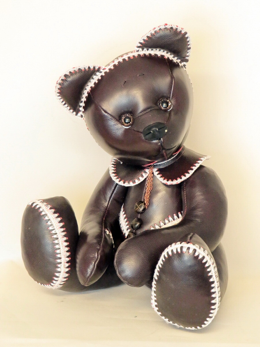 Sophia Leather Teddybear One of a kind