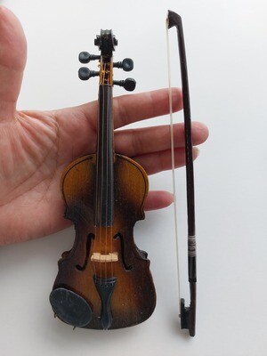 Miniature Violin contrabass  7.5-inch teddy bear props