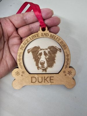 Personalised Dog Christmas Ornaments with funny Puns Sayings