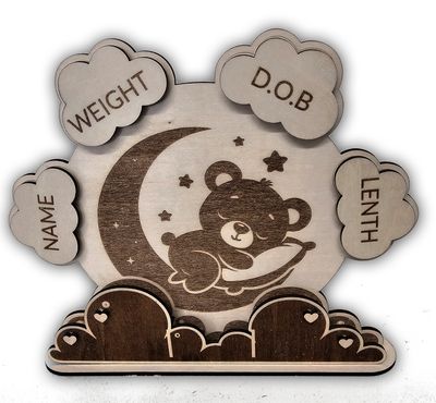 Wooden Baby Born keepsake custom made