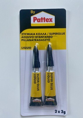 Pattex Sekundenkleber,​ SuperGlue, Schnellkleber  2 x 3g flüssig (2 x 3g)