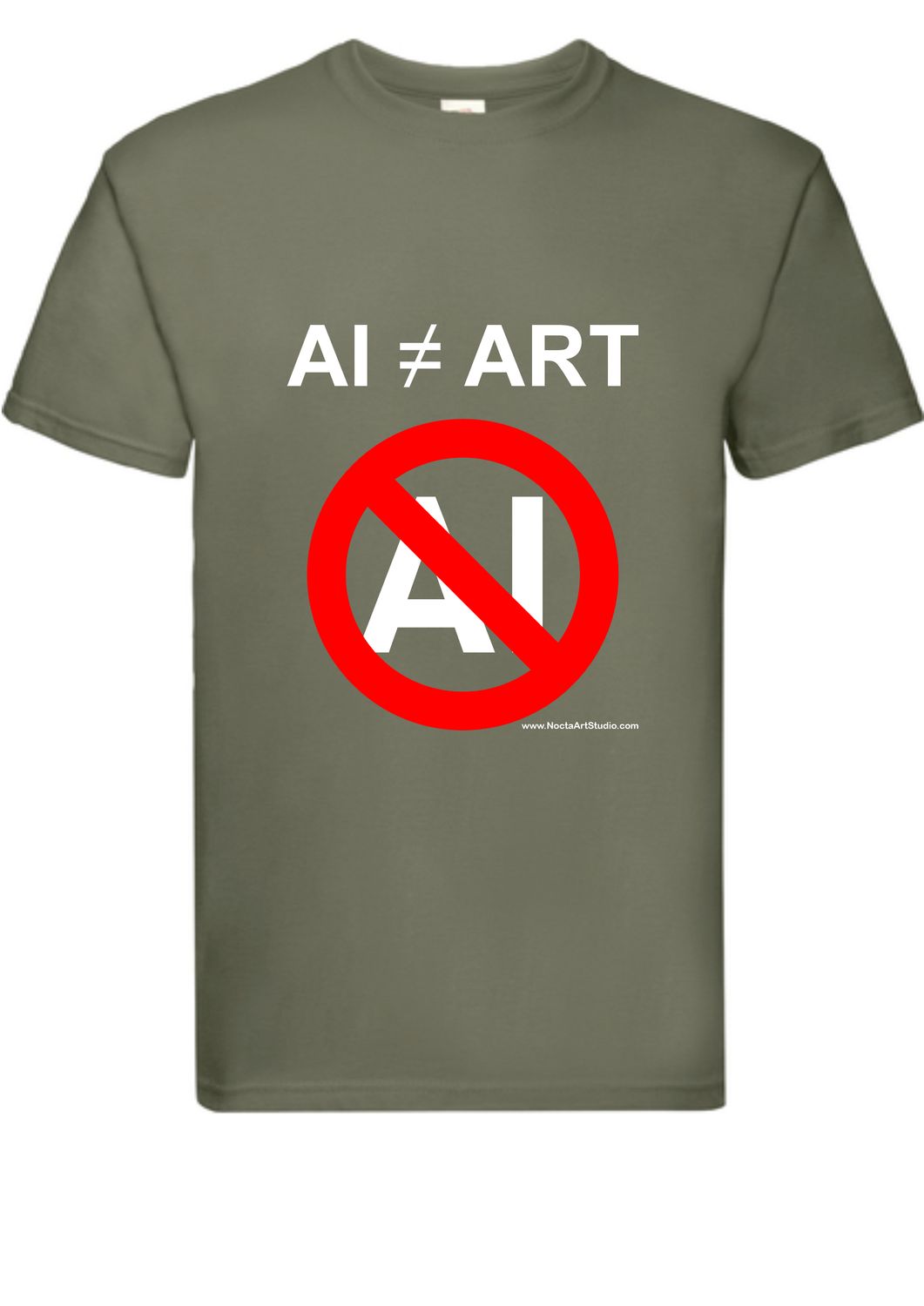 AI is not art. T-shirt 100% heavy cotton, unisex.
