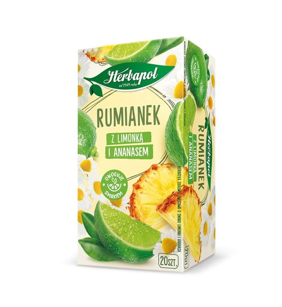 Chamomile with lime and pineapple  herbal tea