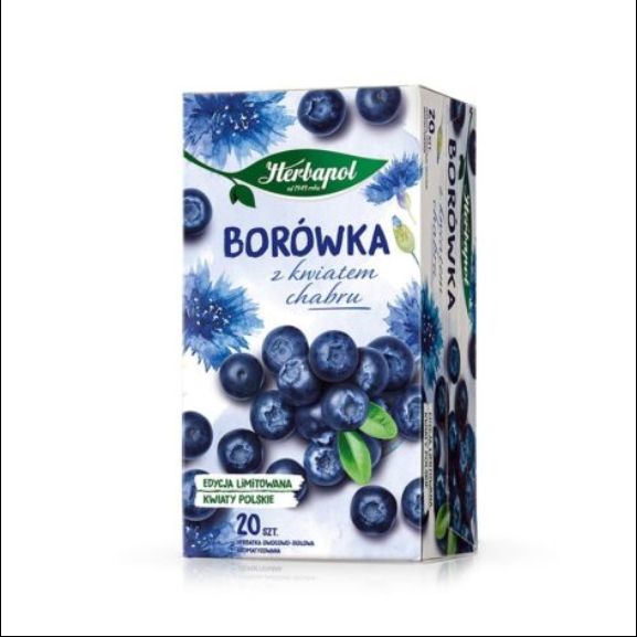 Blueberry with cornflower blossom  Flavoured fruit and herbal tea.