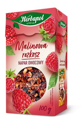 Fruit infusion Raspberry delight. Raspberry-flavoured fruit and herbal tea.
