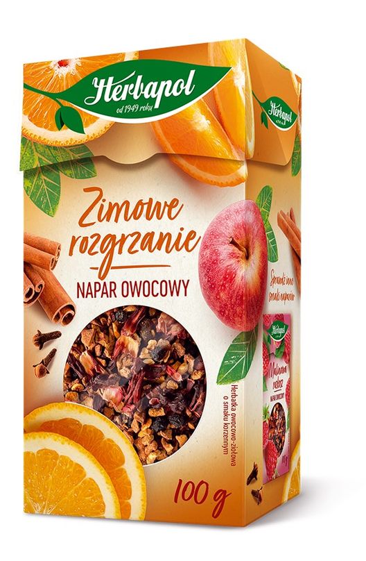 Fruit infusion Winter warming.  Spice-flavoured fruit and herbal tea.