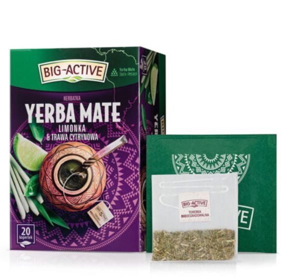 Yerba Mate lime &amp; lemongrass.  Flavoured Paraguay holly tea with lime and lemongrass.