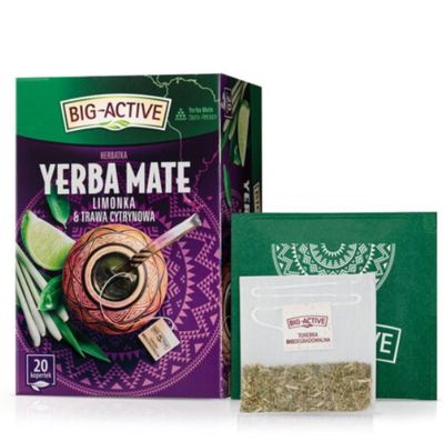 Yerba Mate lime &amp; lemongrass.  Flavoured Paraguay holly tea with lime and lemongrass.